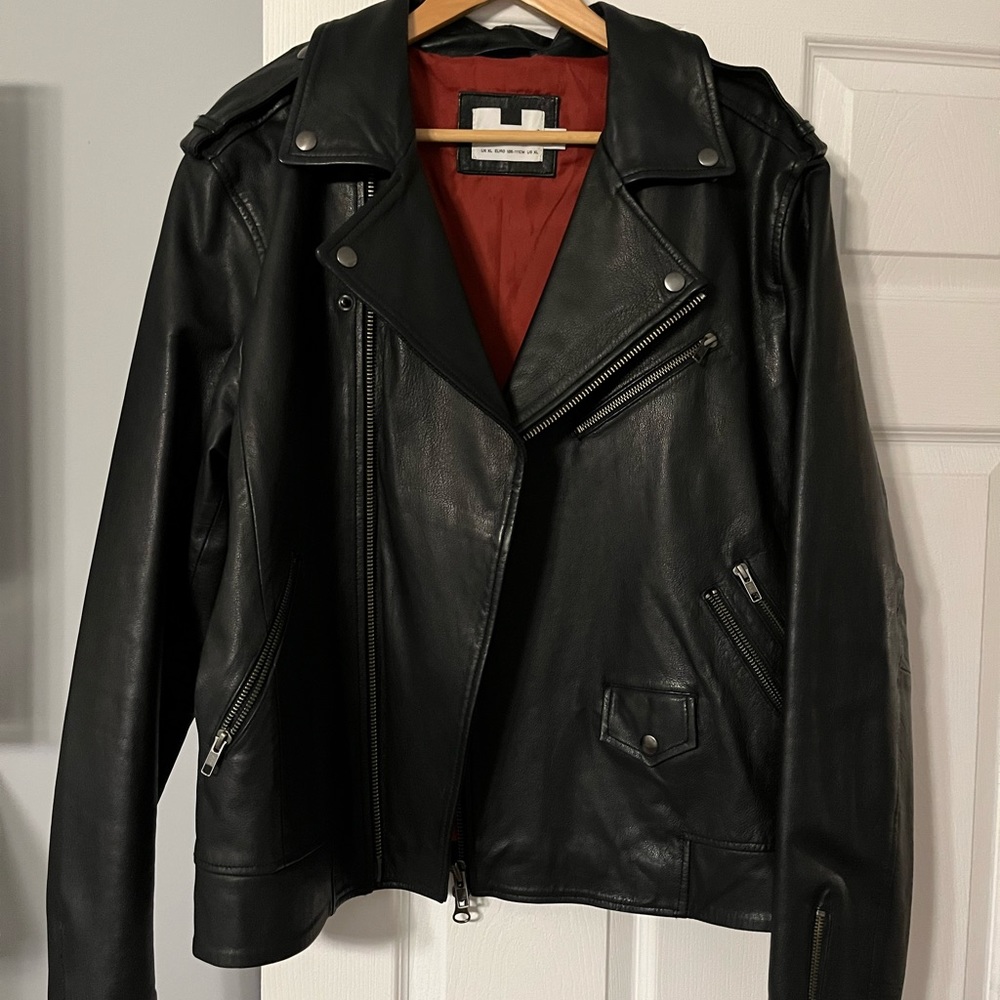 Top man mens leather jacket